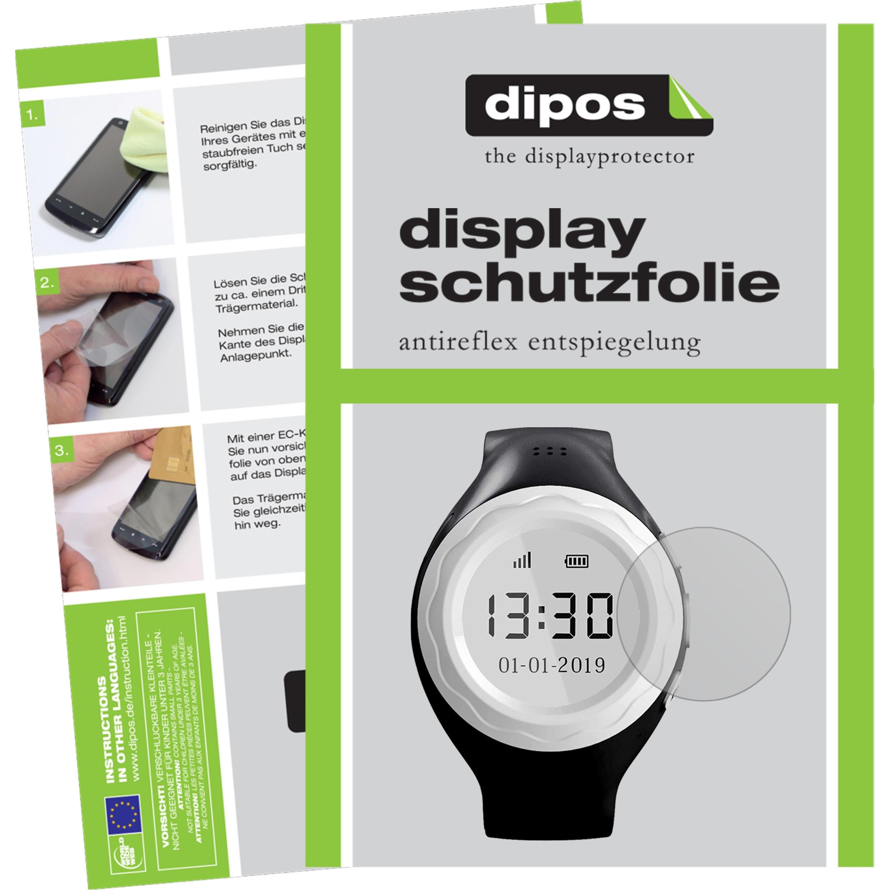 Dipos Displayschutzfolie Antireflex, Smartwatch Schutzfolie, Transparent