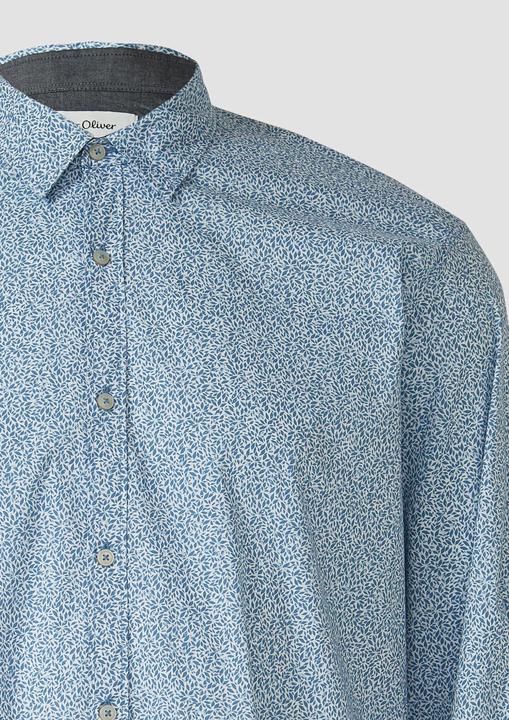 Immagine prodotto s.Oliver Hemd Hemd aus Baumwollstretch mit All-over-Print (3XL)