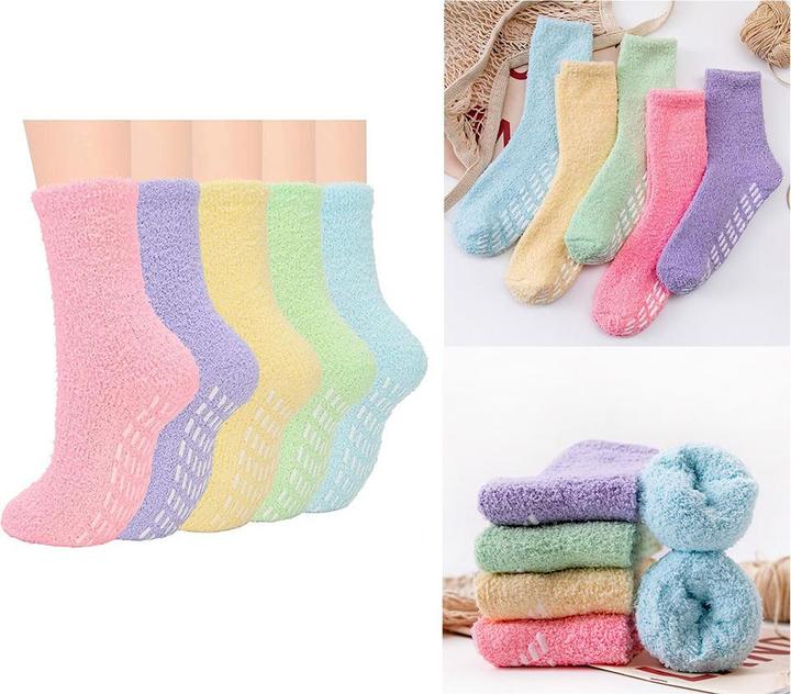 Actual product image Noya Damen Kuschelsocken, 5er Set, Anti-Rutsch, One Size (5-pack, One size)