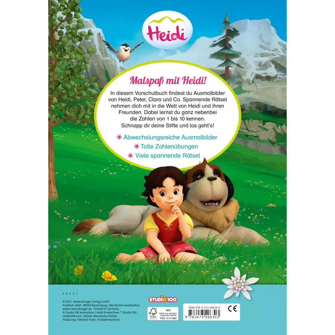 Thumbnail - Heidi: Mein Vorschul-Malspass Erste Zahlen, Kinderbücher von Studio 100 Media GmbH
