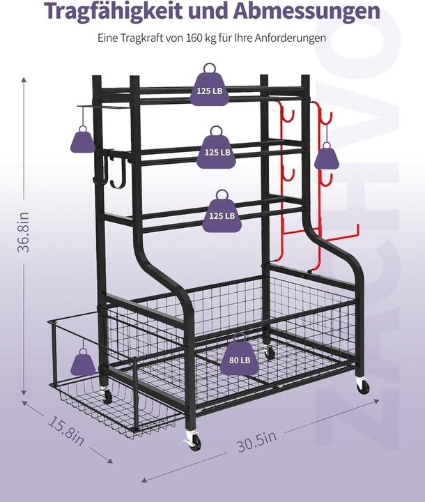 Actual product image Zachvo Multifunktionaler Hantelständer für Home Gym