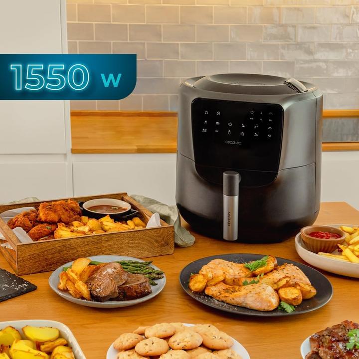Immagine prodotto Cecotec Friggitrice ad aria senza olio con spruzzo automatico, controllo touchscreen, autopulizia, 8 menu