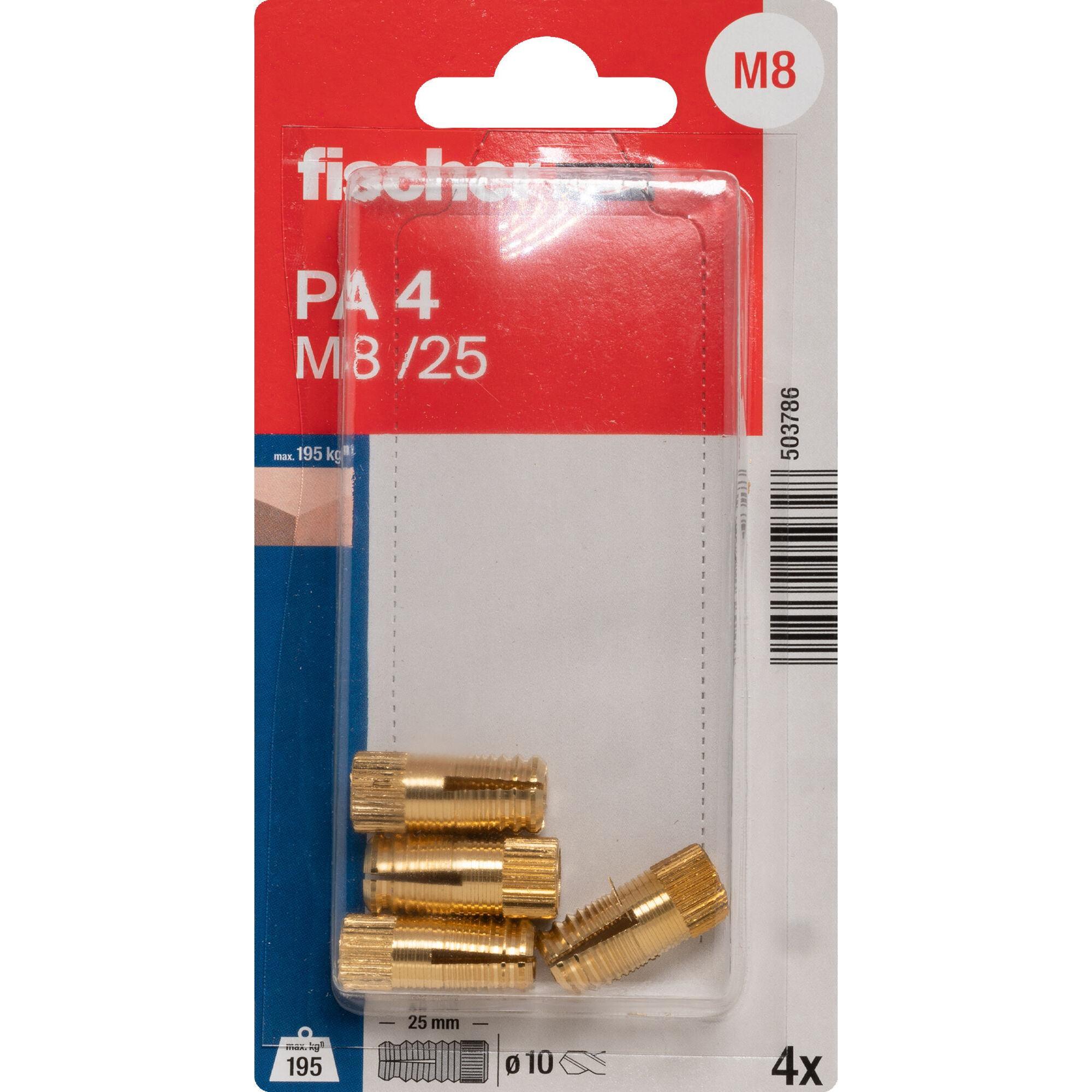 Thumbnail - Fischer, Dübel, Messingdübel PA 4 M8/25 K (4) (4 Stk.)