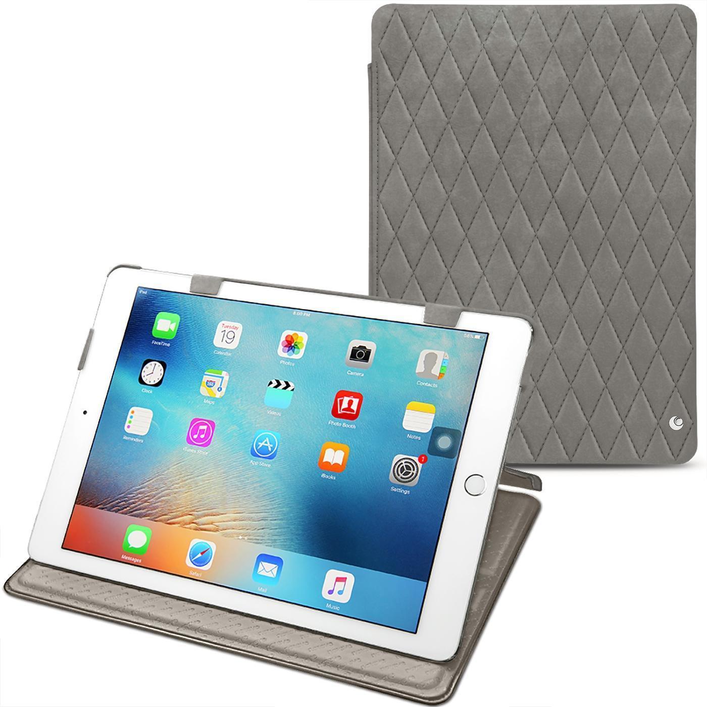 Noreve Lederschutzhülle horizontal (iPad Pro 9.7 2016 (1. Gen)), Tablet Hülle, Grau