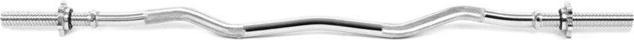 Produktbild Spokey AKETON Langhantel leicht gewellt, Rutschfester Griff, Gewindeenden, 120 x 2,8 cm (Sehnenlänge: 18 cm
