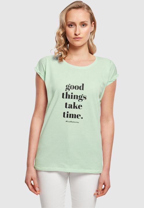 Actual product image Merchcode Ladies Good Things Take Time T-Shirt - 117487 (L)