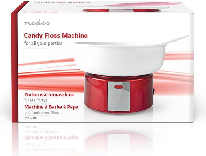 Produktbild Nedis FCCM100FRD - Výrobník Cukrové Vaty | 500 W | Červená/Bílá