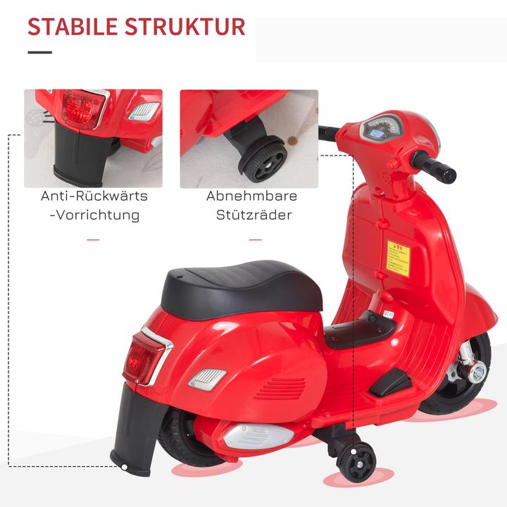 Actual product image Homcom Electric children's moped in Vespa style (6 V)