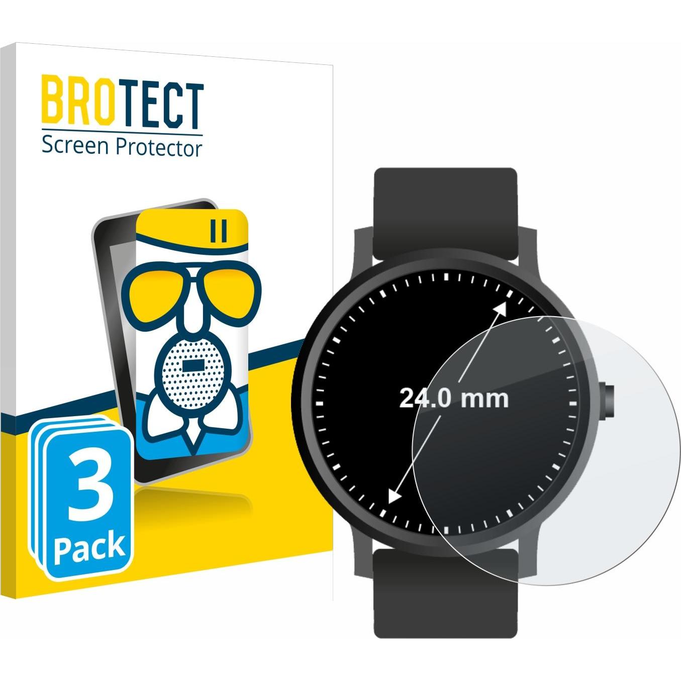 BROTECT AirGlass Panzerglasfolie Matt, Smartwatch Schutzfolie, Grau