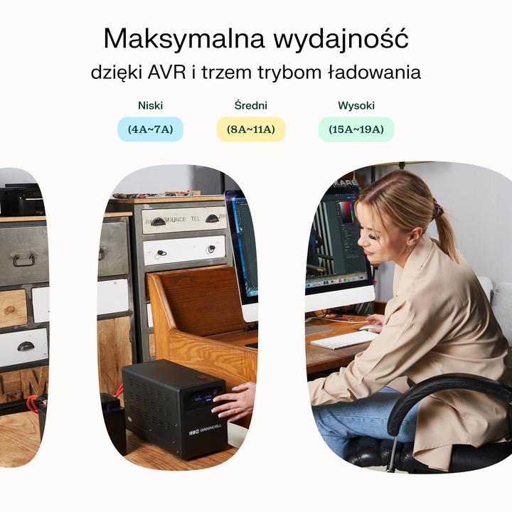 Produktbild GreenCell UPSLPPC1200 (2000 VA, 1200 W, Line-Interaktiv USV)