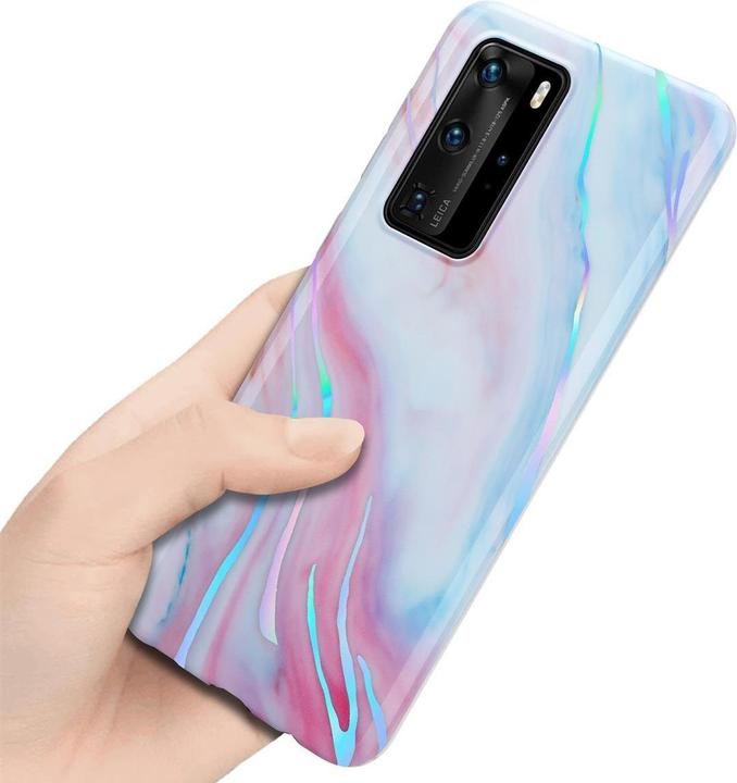 Image du produit Cadorabo Couverture IMD TPU Marbre coloré (Huawei P40 Pro+)