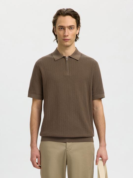 Produktbild Selected Slhcran Ss Knit Structure Zip Polo Noos (M)