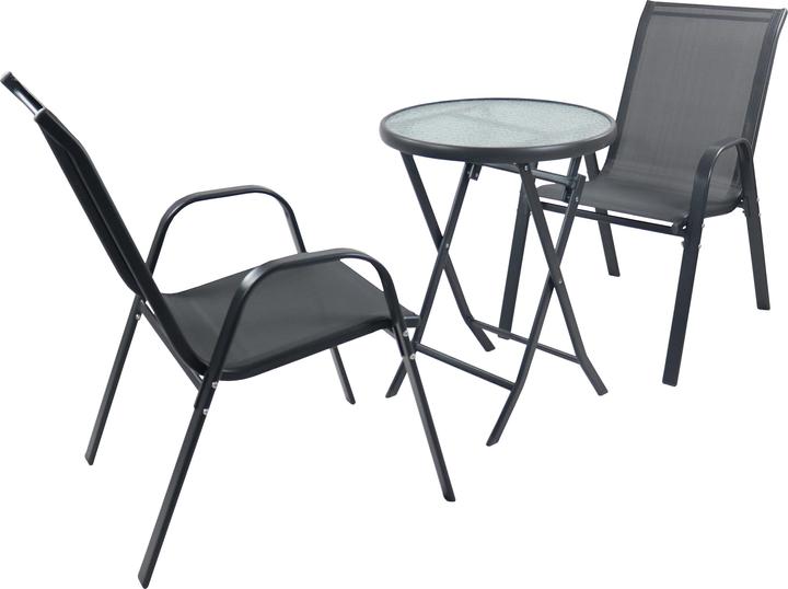Produktbild VCM 3-tlg Balkonset Gartenmöbel Set Sonlas (55 cm)
