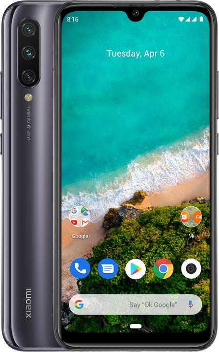 Actual product image Xiaomi Mi A3 (128 GB, Kind of Grey, 6.08", Hybrid Dual SIM, 4G)