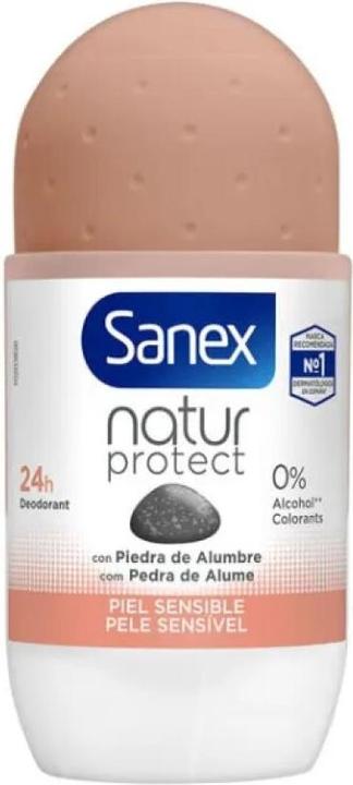 Sanex Deodorant Nature Protect Sensitive Skin 24h 0% Alcohol 50ml (Roll-on, 50 ml)