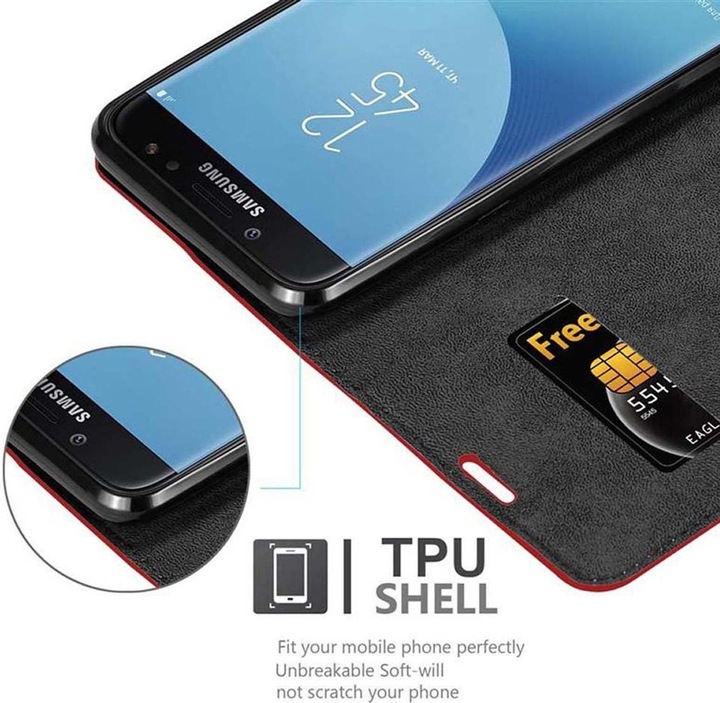 Actual product image Cadorabo Book Invisible Magnet Cover (Samsung Galaxy J7 2018)