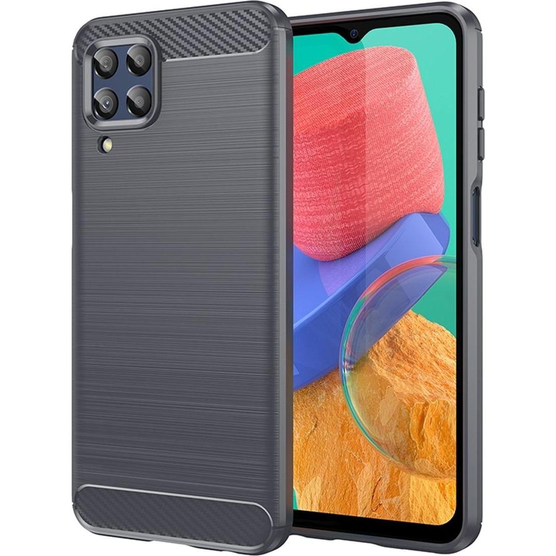 König Design Hülle Handy Schutz für Xiaomi Sony Samsung Case Cover Bumper Carbon Optik Etuis (Samsung Galaxy M33), Smart...