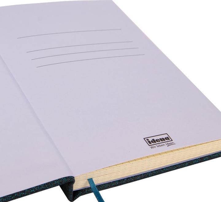 Image du produit Idena Carnet de notes Glitter bleu nuit à carreaux FSC-Mix (14 x 20 cm, Quadrillé, Couverture rigide)