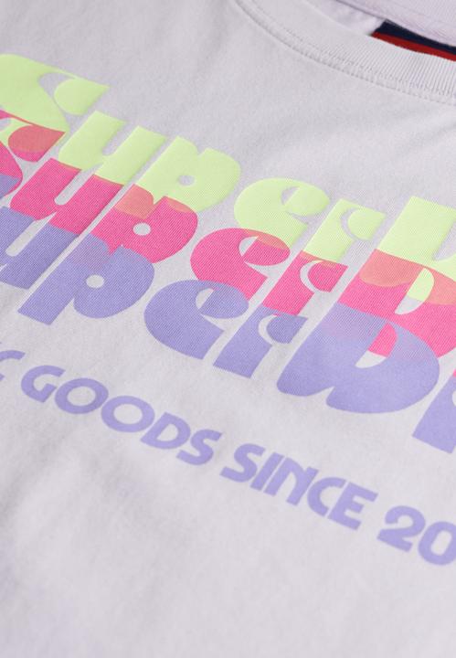 Produktbild Superdry Neonfarbenes T-Shirt in Übergrösse mit Regenbogen-Print (12XL)