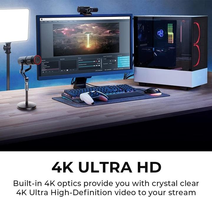 Produktbild AVerMedia PW513 Webcam 8 MP 3840 x 2160 Pixel USB-C Schwarz (8 Mpx)