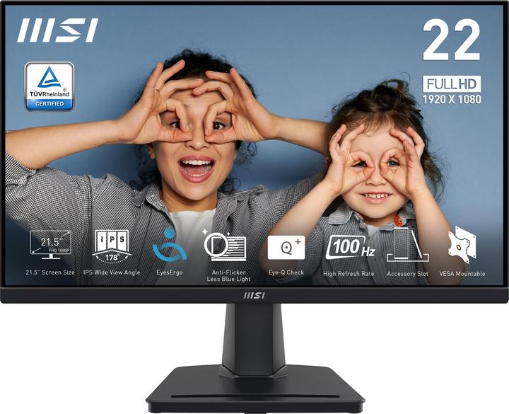 Immagine prodotto MSI Monitor per computer PRO MP225 (21,5") pixel Full HD LED Nero (1920 x 1080 pixel, 21.50")