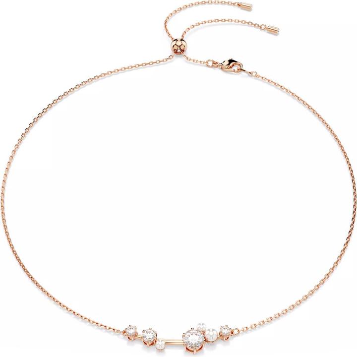 Actual product image Swarovski Constella Halskette Kristallperle Rundschliffe Weiss Roségold Legierungsschicht (Swarovski Metal)