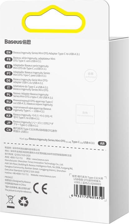 Produktbild Baseus USB Typ A – USB C (USB 3.2 Gen 1)