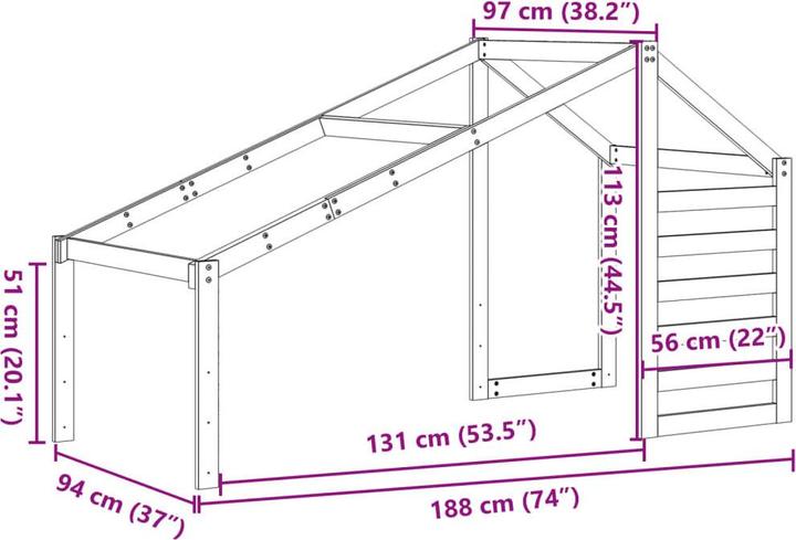 Actual product image vidaXL Dach für Kinderbett