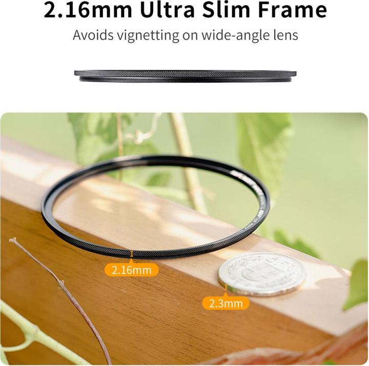 Actual product image K&F Concept 67mm Magnetic Round Mirror Series Adapter Ring, Matte Black, Frame Thickness 2.16mm (Filter adapters)