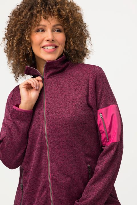 Produktbild Ulla Popken Strickfleece-Jacke, Stehkragen, Zipptaschen (42, 44)