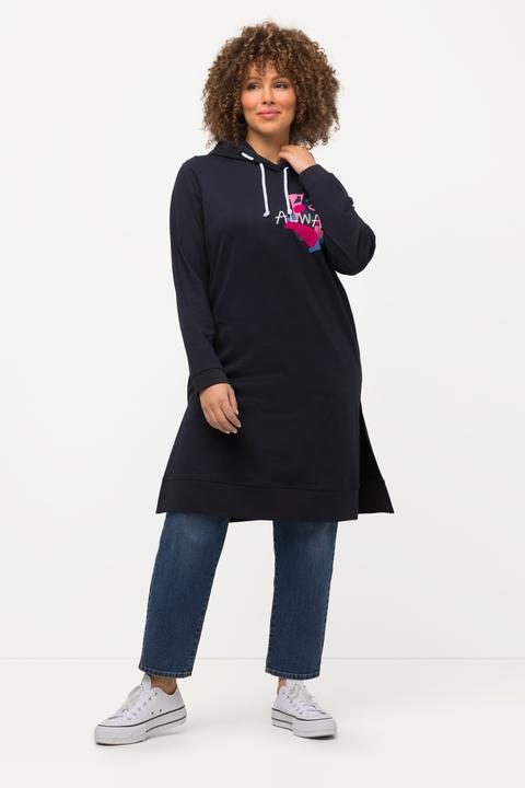 Actual product image Ulla Popken Extra Long Abstract Graphic Hoodie (46, 48)