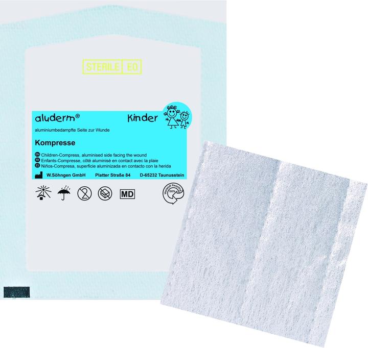 Produktbild Aluderm Kinder Kompressen 6 x 6 cm, 1 St. Kompressen