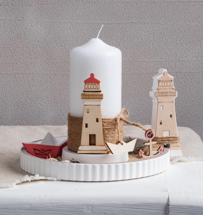 Actual product image Rayher Holz Streuteile "Leuchtturm & Co"