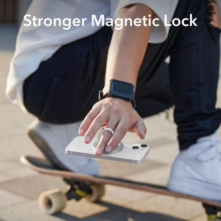 Actual product image ESR Halolock MagSafe ring stand for the phone - silver