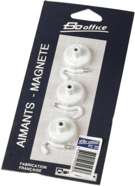 Produktbild BoOffice Hakenmagnete weiss 25mm (3x)