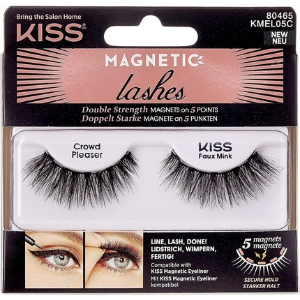 KISS My Face - Magnetic Lashes Double Strength - Magnetic Eyelashes 05 Crowd Pleaser (Artificial eyelashes)