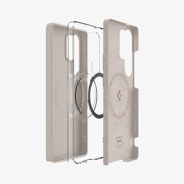 Actual product image Spigen Silicone Fit Mag case for Samsung Galaxy S25Ultra - titanium (Samsung Galaxy S25 Ultra)