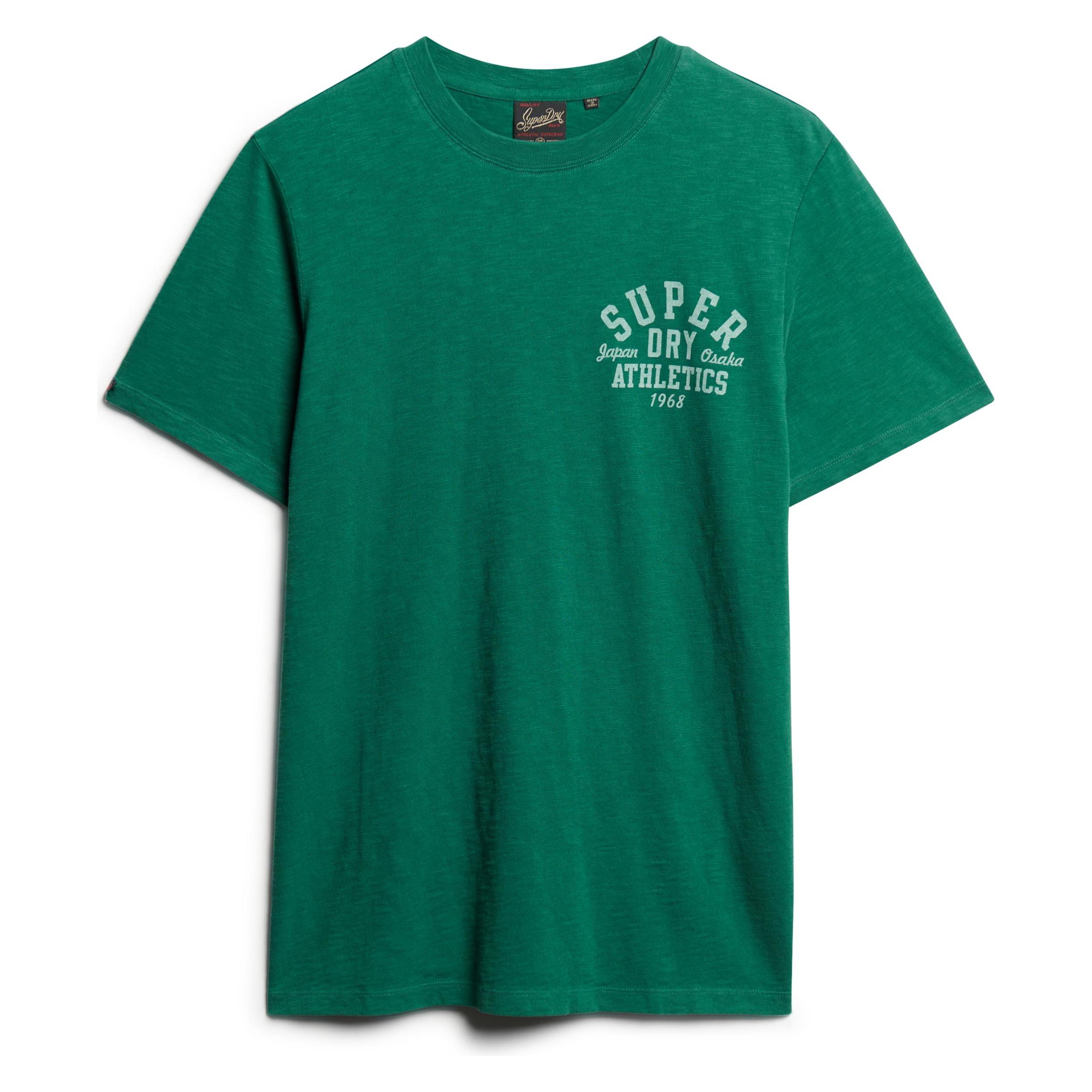 Superdry, Herren, Shirts, Athletic College T-Shirt Mit Grafik, Grün, (L)