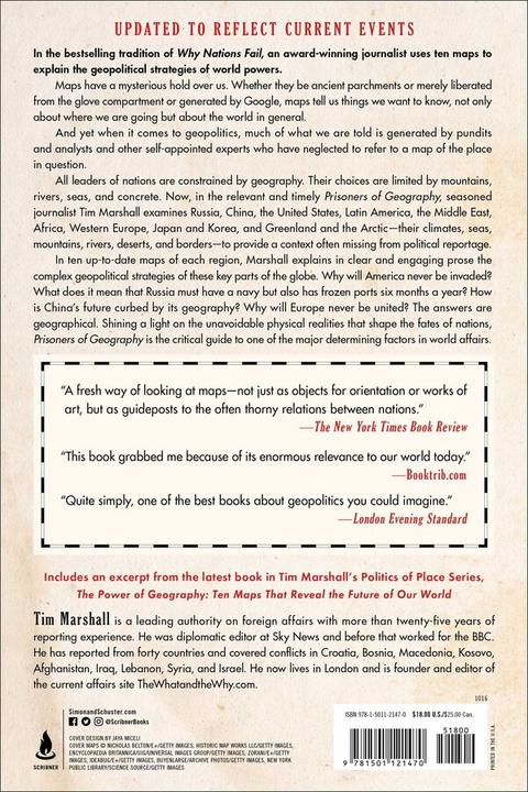 Produktbild Prisoners of Geography (Englisch, Tim Marshall, 2016)