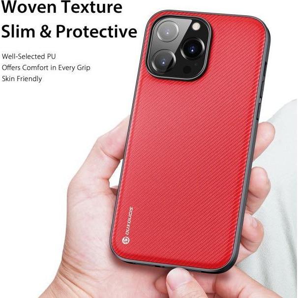 Thumbnail - Dux Ducis Fino Series Hardcase Hülle (Apple iPhone 14 Pro Max), Smartphone Hülle, Rot