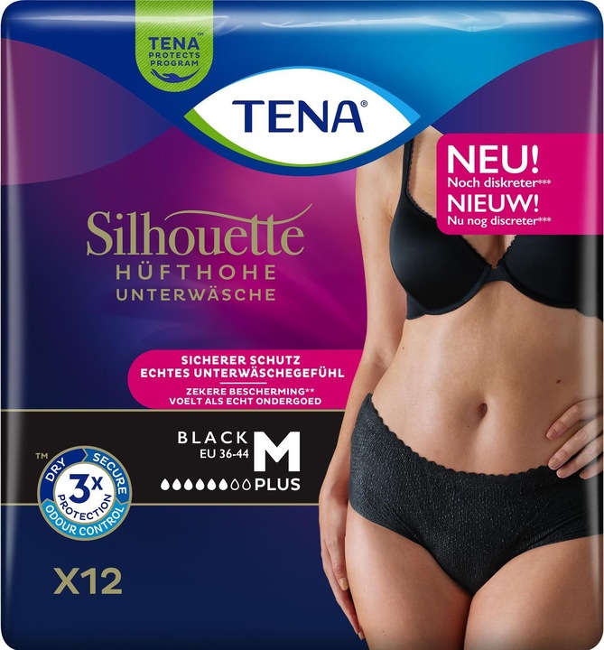 Produktbild Tena Plus Pants Schwarz M (12 x, M)