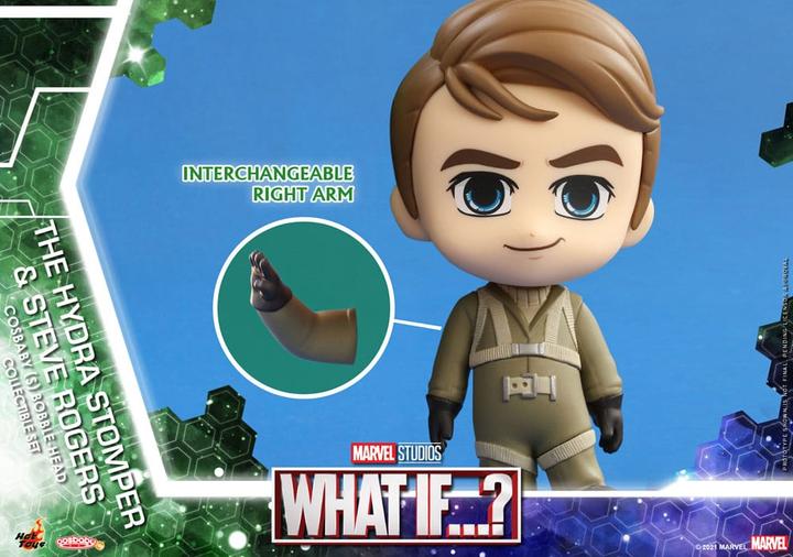 Actual product image Hot Toys What If...? figurines Cosbaby (S) Hydra Stomper & Steve Rogers 10 cm