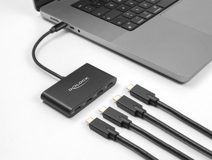Immagine prodotto Delock Hub USB 3.2 Gen 1 USB Type-C™ con 3 x Jack USB Type-C™ + 1 x USB Type-C™ PD 100 Watt (USB-C, 4 porte)