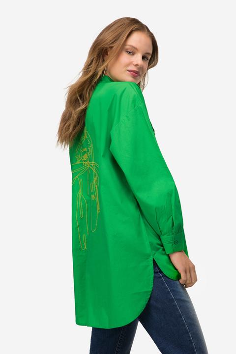 Produktbild Laurasøn Hemdbluse, Hemdkragen, gerundeter Saum, Langarm (L)