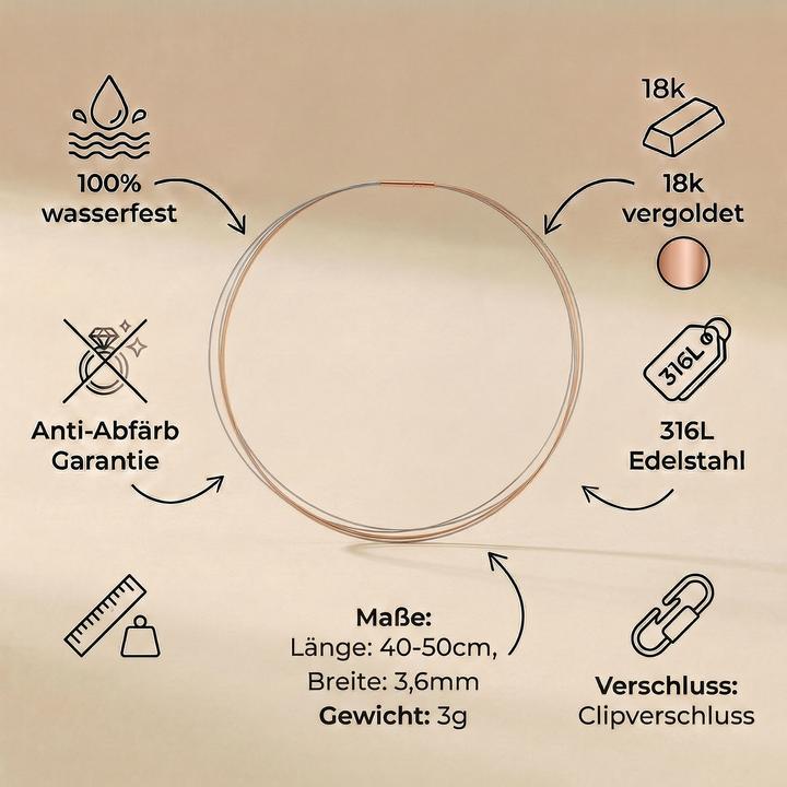 Image du produit Heideman Linea 5 bicolor (Acier inoxydable, 45 cm)