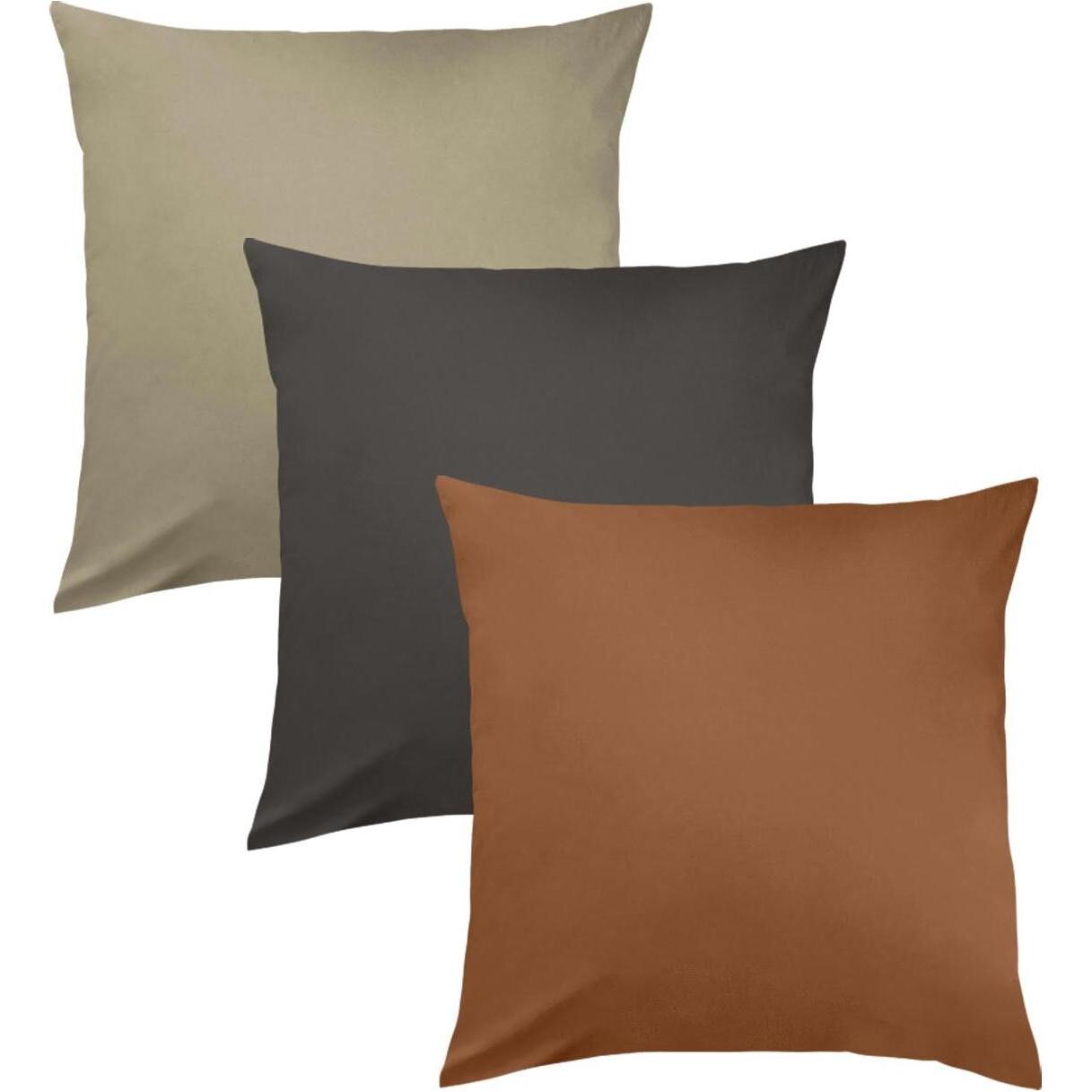 Traumschlaf, Bettwäsche, Uni Kissenhülle Monaco 2er Set (Kopfkissenbezug, 80x80 cm)