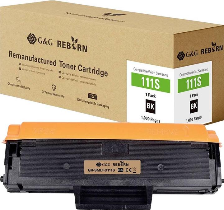 Actual product image G&G Toner replaces Samsung MLT-D111S, SU810A Compatible Black 1000 pages Rebo