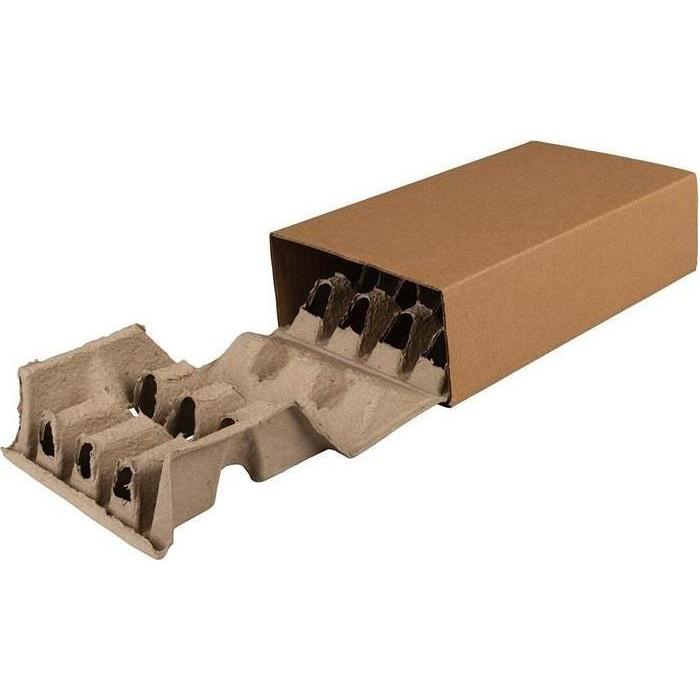 Transpak, Cartone + Scatola di spedizione, Scatola imbottita L-BOXeco Basic dimensioni 272x157x70mm altezza fossette 35mm marrone (120x)