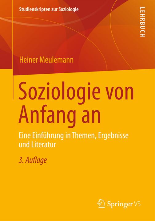Produktbild Soziologie von Anfang an (Deutsch, Heiner Meulemann, 2012)