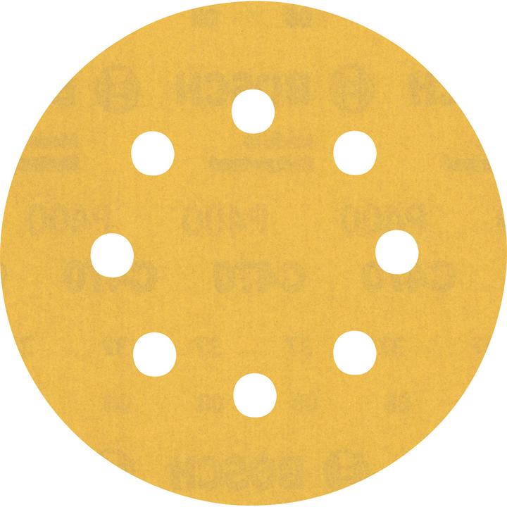 Produktbild Bosch Professional Zubehör EXPERT C470 Schleifpapier mit 8 Löchern für Exzenterschleifer, 115 mm, G 400, 5-tlg. (400)